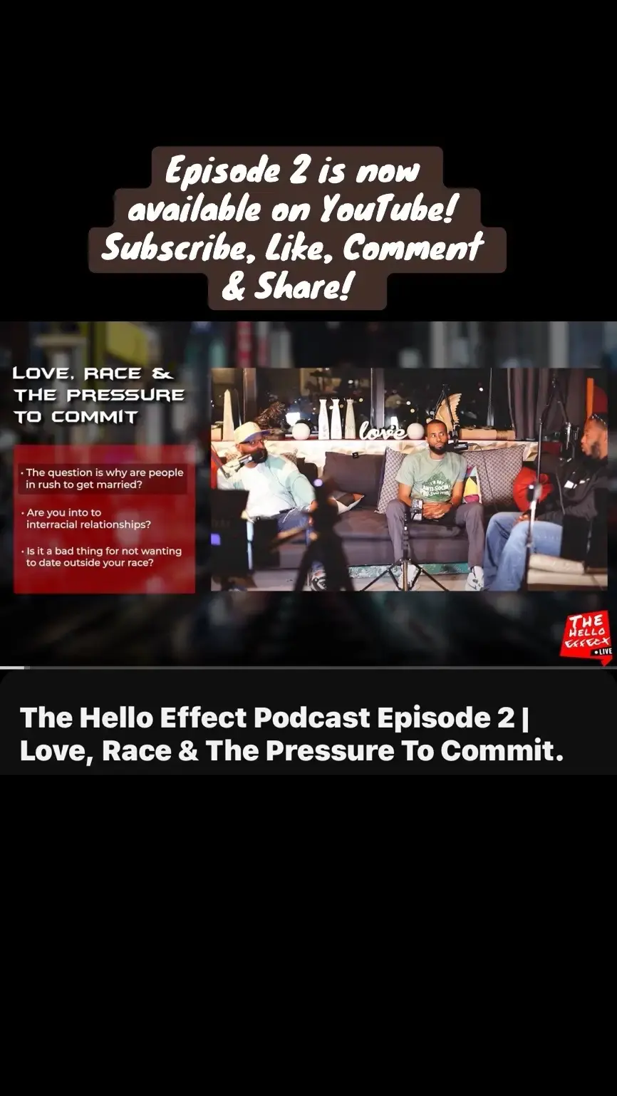 Episode 2 is now available on YouTube! Subscribe, Like, Comment & Share!  @THEHELLOEFFECT @Sec’k Link in bio of tagged page! 🙏🏾🖤☎️🔥 Support! #theemadrapper #fyp #thehelloeffect #hellokitty #thehelloeffectpodcast #Love #postivitiy #podcast #truth 