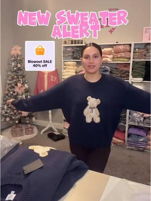 Beary cute new sweater💙💕#teddysweater #livehighlights #cutesweaters #teddybeartrend 