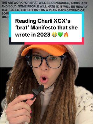 #greenscreen Charli KNEW that ‘brat’ was IT. 💚💿 #brat #bratmanifesto #charlixcxbrat #charlixcx 