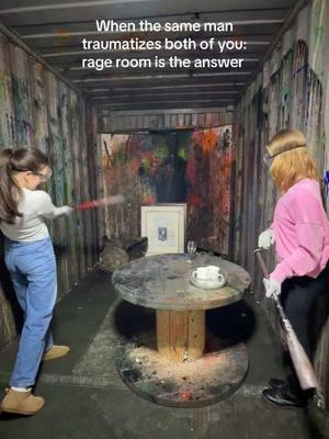 When vandalizing his car is illegal, go to a rage room instead! We went to @All the Rage in vassalboro! #relationshiptrauma #dating #rageroom #femalerage @Baylie Wilbert 