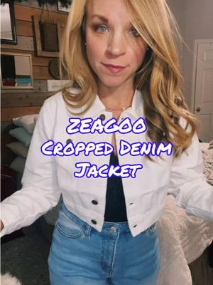 Cropped Jean Jacket from @Zeagoo #jeanjacket #jacket #croppedjacket #zeagoo #tiktokstyle #fyp 