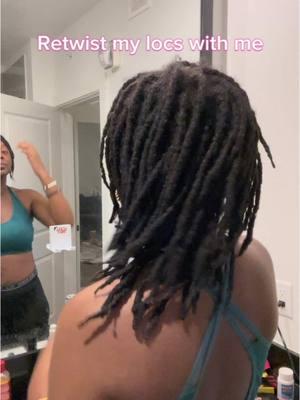 Do a fresh retwist with me!! My locs are getting sooo long yall im actually amazed and proud of my lil loc journey fr🥹🥲 #locs #retwist #freshretwist #blackwomenwithlocs #locjourney #locgrowth #locgang #locprogress #loctok #loccommunity 