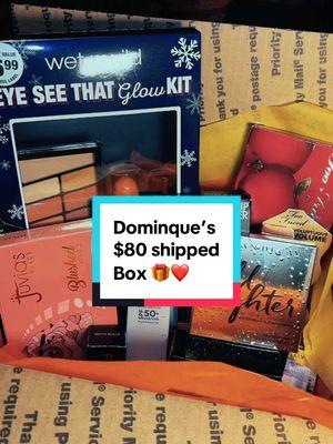 @Dominique Steban $80 shipped box 📦 ❤️ #kelseysmakeupforless #fyppppppppppppppppppppppp #mysterymakeupbox 