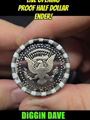 OPENING A PROOF ENDER LIVE! #coins #coin #coinrollhunting #coinrollhunt #fyp  #treasure  #coincollecting #coinfamily #coinsworthmoney #checkyourchange #silver #diggindave #foryou #crh #coolcoins #money #halfdollar #proofcoin 