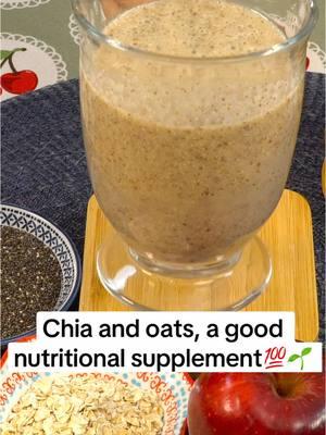 Chia and oats, a good nutritional supplement💯🌱 #healthy #homemade #EasyRecipe #chia #oats #naturalremedy #loseweightquick #loseweigh 