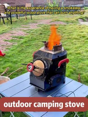 What is it like to have a wood stove that is smokeless and can burn anything?#woodstove #Camping #outdoorcooking #cookingstove #Outdoors #factory #Distributor 