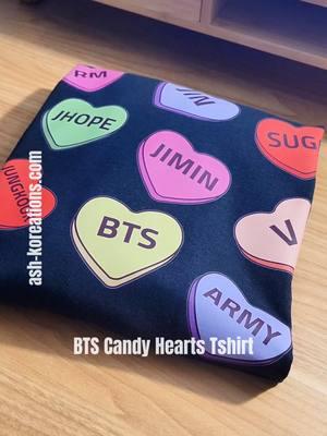 BTS Candy Hearts Tshirt❤️ Sizes Small-6XL Available NOW❤️ #btscandyhearts  #btsvalentine #btsvalentines #btstshirt #btstee #btsfanmerch #btsfanmademerch #btsxarmy #armybts #bts #bangtan #ashkoreations