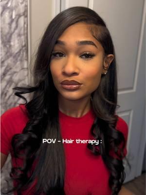 POV : hair therapy #hair #hairtok #hairtherapy #curls #hairinspo #bundles #blackgirlluxury #haircuttransformation 