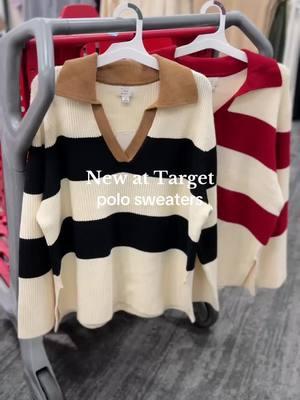 New polo sweaters at Target! Also available in cream/navy.  #targetfinds #targetobsessed #target #targetstyle #polo #sweater #targetfashion 