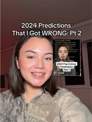 My viral 2024 predictions that i got WRONG! 🙈 I can’t win them all! This is so funny to look back on, some of these did not age well lol. 2025 predictions coming next! #2024predictions #popculturepredictions #2024 #popculture #popculturenews #predictions #happynewyear #2025predictions #wicked #arianagrande #ethanslater