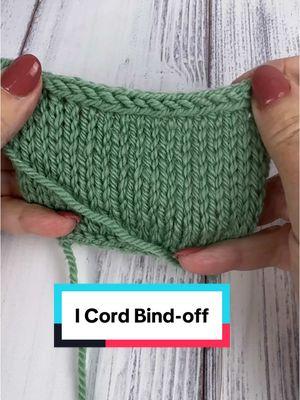 How to #knit the I Cord bind-off #knitting #knittutorial #knittersoftiktok #theknittingcircle 