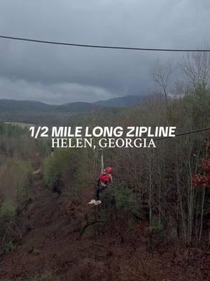 This was so much fun today! We came to Helen, Georgia to do a zip line course (6 zip lines total) where the last one was a 1/2 mile long. #zipline #ziplining #familyvacay #christmasvacay #christmas #helen #georgia #adventure 