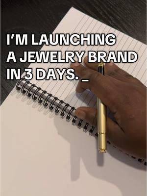 I’m launching a jewelry brand in 3 days ⏰ #newbrand #jewelrybrand 