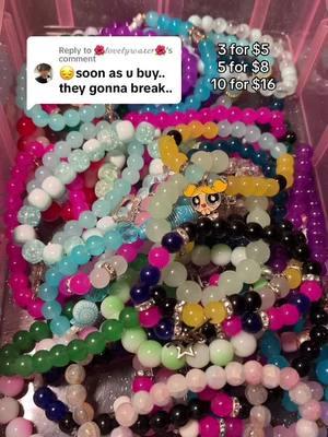 Replying to @🌺𝓁𝑜𝓋𝑒𝓁𝓎𝓌𝒶𝓉𝑒𝓇🌺  hopefully this convinced you to get your mystery bundle😱 #bracelet #viral #beadedjewelry #fyp #beadbracelets 