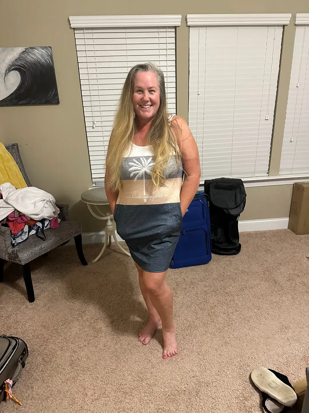 @chicme.us.live saw this dress in tt shop and had to have it it came so quickly and is so comfy and cute!! Sad the pink one was sold out absolutely love it #dress #cruise #attire #sunny #ocean #chill #pockets #capecanaveral #miami #foryou #florida 