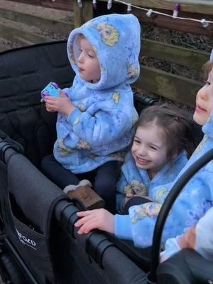 We finally got a chance to go walk through our local park to see the Christmas lights they put up each year!  #christmas #christmaslights #triplets #tripletsoftiktok #toddler #toddlertok #wonderfoldwagon #familytiktok #dadsoftiktok #MomsofTikTok 