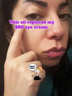 This oil replaced my $80 eye cream.#skincareroutine #beautyhacks #darkeyecircles #puffyeyes #essentialoil #antiaging #antiagingskincare #tiktokmakemebuy 