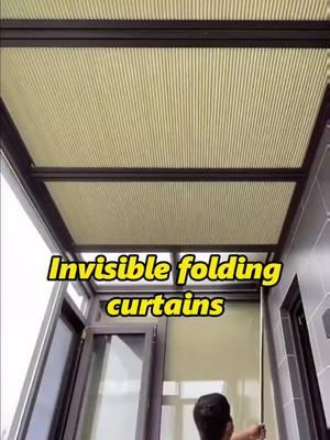 Invisible folding door can not only be used as a door, but also can be installed on the window as a curtain. #curtain #invisibledoors #slidingdoors #foldingdoor #safetydoor  #aluminum #alloy #interiordesign #tottme #tottmetal 