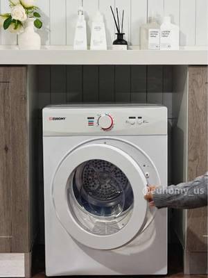 Set up my new laundry room #euhomy #clothesdryer #homeappliances #dryer #asmr #dryerventcleaning #tiktokmademebuyit #washingmachine 