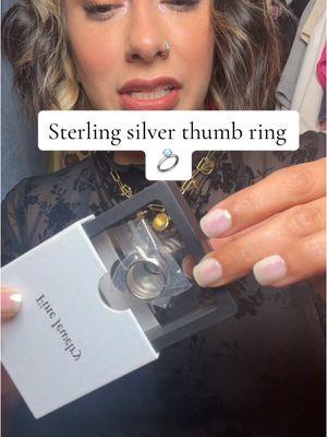 This sterling silver ring is stunning !!! It surprised me in the best way . It really is soo freaking gorgeous . I got a size 7 , for my thumb .  Linked in the cart above .  #sterlingsilver #sterlingsilverring #thumbrings #jewelry #silverjewelry 