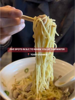 5 spots around salt lake perfect to warm you up this winter!!  Idk about you but I always gravitate towards piping hot broths and noodle dishes in the winter so here are some spots I reccomend!  📍 chengdu hot pot and bbq | 3410 S State St unit 8, South Salt Lake, UT 84115 📍 toshs ramen | 1963 E Murray Holladay Rd, Holladay, UT 84117 📍 Umi Shabu Shabu | 2701 S State St, South Salt Lake, UT 84115 📍 Jinya  ramen | ( 3 locations in Sugarhouse, Draper, Murray)  📍 tuktuks | 2 locations in Draper and west valley city and soon to be downtown Salt Lake City!!  Utah eats. Salt Lake City food. SLC food. Utah food. SLC food. #utahgrubs #utahcheck #utahlife 