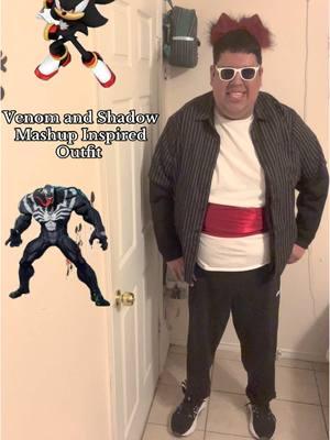 My first attempt of a Shadow and Venom mashup outfit ❤️🖤❤️🖤🤍🤍🤍 #shaow #sonic #sonicthehedgehog #sonic3 #sonicmovie #venom #marvel #marvelstudios #crossover #cosplay #cosplayer #mashup 