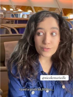 Business vs First Class? ✈️✨ #nicoledelacruz #nicolemariedlc #pov #drama #storytime #travel #firstclass #airplane #airport #vacation #luxury #shopping #clothes #makeup #singer #losangeles #greenscreen 