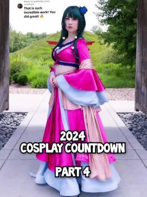 Replying to @lyadinsky.cos Part 4 of this year’s Cosplay Countdown showcased the character MaoMao from the anime series Apothecary Diaries.  This intricate sewing project took a total of 5 days to pattern and sew from scratch, and I must say, it is absolutely so much fun to wear! The attention to detail and the vibrant colors make it an enjoyable addition to my collection. #maomao #maomaocosplay #apothecarydiaries #apothecarydiariescosplay #cosplay #animegirls #sewingtutorial #pinkdress #circleskirt #fashiontrends #kawaii #cosplayer #2024recap #tiffanygordoncosplay 