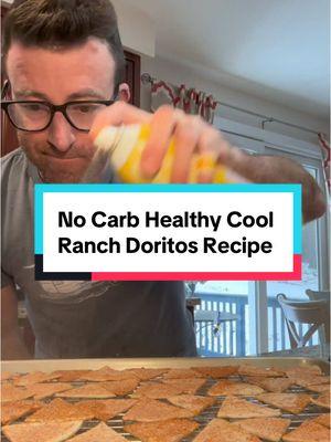 Guys! We’re making healthy, NO CARB Cool Ranch Doritos!! Ingredients: - zero carb mission brand tortillas - onion powder - garlic powder - paprika - ranch seasoning - oil spray (your choice) #healthyrecipe #Recipe #doritos #lowcarb #nocarb #weightloss