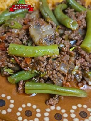 Carne Molida Con Ejotes #mexicoenlamesa #comidacasera #FoodTok #fyp #parati #viral #carne #mexico #carne 