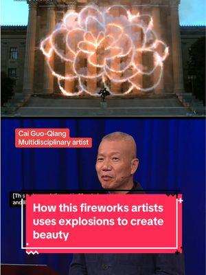 Explosions should be used to create beauty, not violence, says multidisciplinary artist Cai Guo-Qiang. In his TED Talk, he explains why he’s always been drawn to fireworks to push art forward and how he thinks AI will do the same. Visit the 🔗 in our ☣️ to see more of his unique art — including a mindblowing fireworks ladder to the sky. #ai #fireworks #translation #TEDTalks #artistsoftiktok  [NOTE: This TED Talk was delivered in Mandarin and translated live into English. The translation was put through a custom AI model of Cai Guo-Qiang’s voice, powered by technology from Metaphysic. What you’re hearing is how Cai would sound if he were speaking English.] 