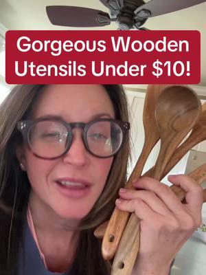 These are seriously nice #woodencookingutensils #woodenspoon for less than $10 right now! They’ve been sold out but have the 5 pack back In stock. #aesthetickitchen #cottagecore #cottageaesthetic #fashionlookbook 