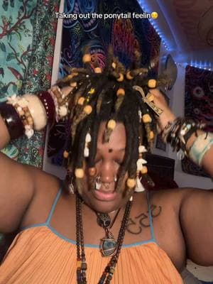 I rarely wear my hair up #fyp #earthyaesthetic #earthyblackgirl #earthy #jewelry #vibe #philly #plussizemodel #locs #retwist #freshretwist #retwistlocs 