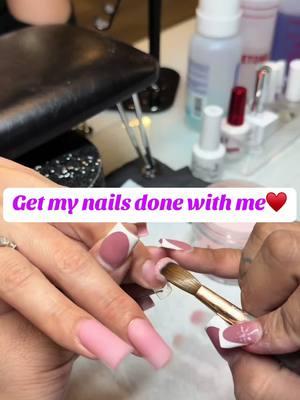 Got my nails done today💕💅🏼 video credit by @Tonya and nails💅🏼💕😍 #fyp #frenchtips #fullset #acrylicset #nailsdone #shortnails #classynails 