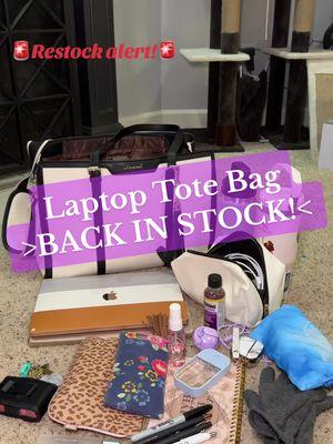 RESTOCK ALERT!! Your favorite laptop tote is back in stock and has free shipping!! These won’t last long! 💻💫 #laptoptote #laptoptotebag #laptopbag #laptopbagforwomen #lovevook #restockalert #bosslady #DoMoreInAYear 