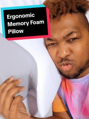 The way this pillow contours to your neck is amazing! #ergonomic #memoryfoampillow #neckpain #sidesleeper #deepairpillow #deepair #shoulderpainrelief 