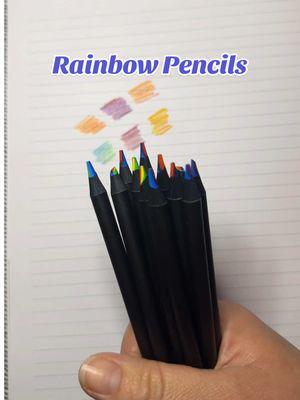 #rainbowpencils #colorpencils #schoolessentials #rainbowcolors #TikTokShop #TikTokShopHolidayHaul #fypシ 