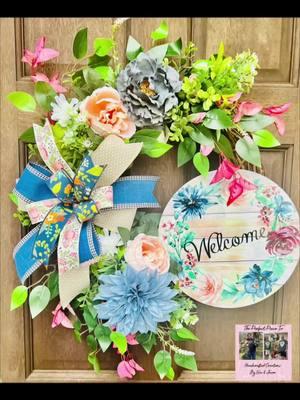 🌸🌼 Spring can’t here fast enough and what better way to celebrate than with this beautiful welcome spring floral wreath! 🌷💖 Adorned with vibrant colors, a gorgeous bow, and a charming welcome sign, it’s the perfect addition to brighten up your home this season.  I’m excited to bring a little bit of spring indoors! What do you all think? 🌿✨ #SpringWreath #FloralDesign #HomeDecor #WelcomeSpring #ThePerfectPieceTx #Wreaths #Fyp 