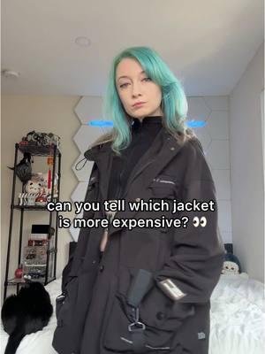 which jacket is more expensive? 🤔👀 #techwear #techwearfashion #techtok #futuretech #darkwear #highfashion 