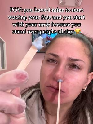 Nose wax for the win! One of my favorite services #nosewax #wax #waxing #waxtok #esthie #estheticianlife #fullbodywaxing 