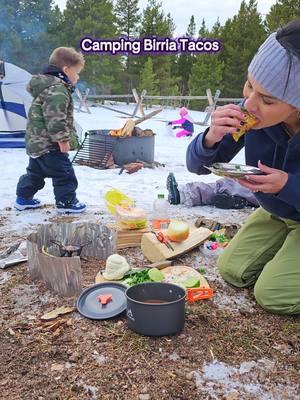 Mountain Birria Tacos #Mexicanfood #campingfood 