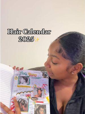 My version of the the hair calendar was obviously working for me, not sure why I stopped 🙄🤣 Maybe we’ll get further in 2025, but pen & paper girlies, tap in!  #blackgirlhairstyles #haircalendar #hairinfluencer 