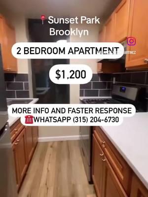 2 bedroom apartments available in Sunset Park closest to D train $1,200/month Send a dm on WhatsApp for more info and faster response ☎️WhatsApp (315) 204-6730 #brooklyn #brooklynapartments #brooklynapartmentsforrent #brooklynapartment #brooklynrealestate 