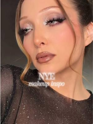 NYE makeup inspo for the sparkly girlies 🪩✨🥂#nye #nyemakeup #newyear #newyearseve #rhinestones #rhinestonemakeup #makeupinspo #makeuptrend #cooltonedmakeup #mua 