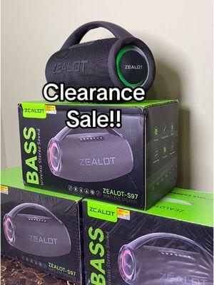 Bluetooth speaker clearance sale! #zealot #zealotspeaker #bluetoothspeaker #portablebluetoothspeaker #waterproofspeaker #speaker #clearance #yearendsale #tiktokshopcreatorpicks #fypviralシ #viralfinds 