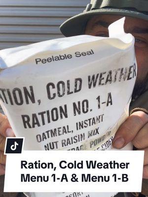 Ration, Cold Weather  Menu 1-A & Menu 1-B  #MRE #CWR #RCW #MilTok #Military #MilitaryFood #MilitarySurplus #MCW #ColdWeatherRation #RationColdWeather 