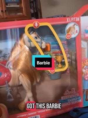 She meant it as in the Barbie can't physically move herself to get onto the horse.... but it was still funny to hear that statement. (she's 5) #sahm #mom #ThingsKidsSay #barbie 