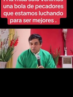 A la misa solo venimos una bola de pecadores que estamos luchando para ser mejores .#padrearturocornejo #catolicos #catolicostiktok #misa #catolic 