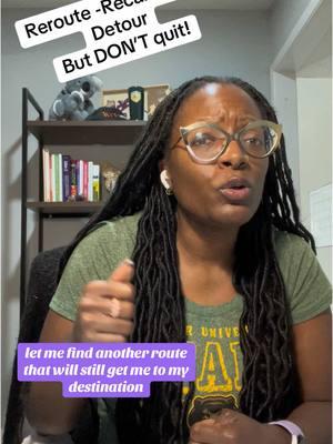 Detour doesn’t mean it’s over, it’s just a delay for you to recalibrate #reroute #delayisnotdenial #therapytiktok #relatable #fyp  #startagain 