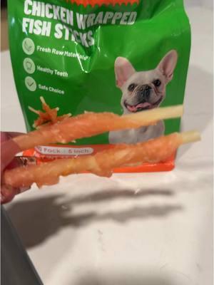 They are obsessed with these!🐶🍗 These chicken-wrapped fish sticks are packed with protein and flavor, making them the perfect snack for your furry best friend. Healthy, delicious, and tail-wagging approved! 🐾🐟 Grab a bag and watch their tail go wild! #DogTreats #HealthySnacksForDogs #HappyPup